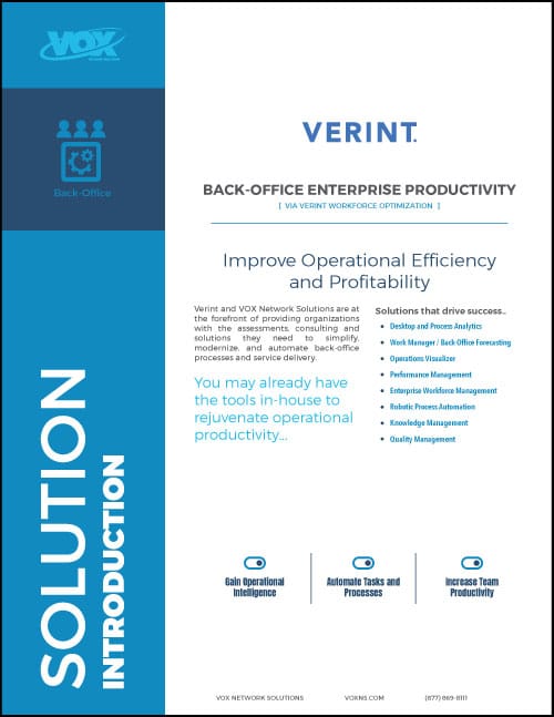 Verint Back Office